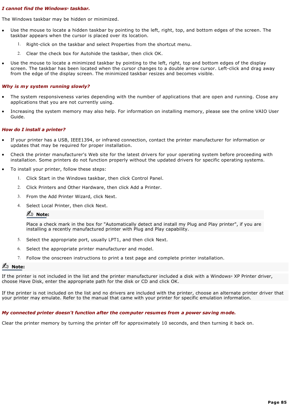 Sony MX User Manual | Page 85 / 114