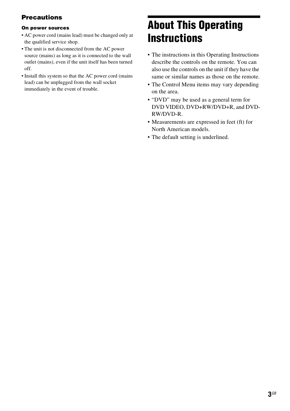 About this operating instructions | Sony 3-283-036-11(3) User Manual | Page 3 / 104