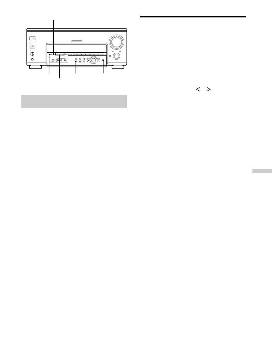 Automatic/manual tuning, Receiving br oadcasts, Multi channel decoding | Audio split digital / analog, Mode, Press fm/am to select the fm or am band, Press tuner. the last received station is tuned in | Sony STR-DA777ES User Manual | Page 49 / 64