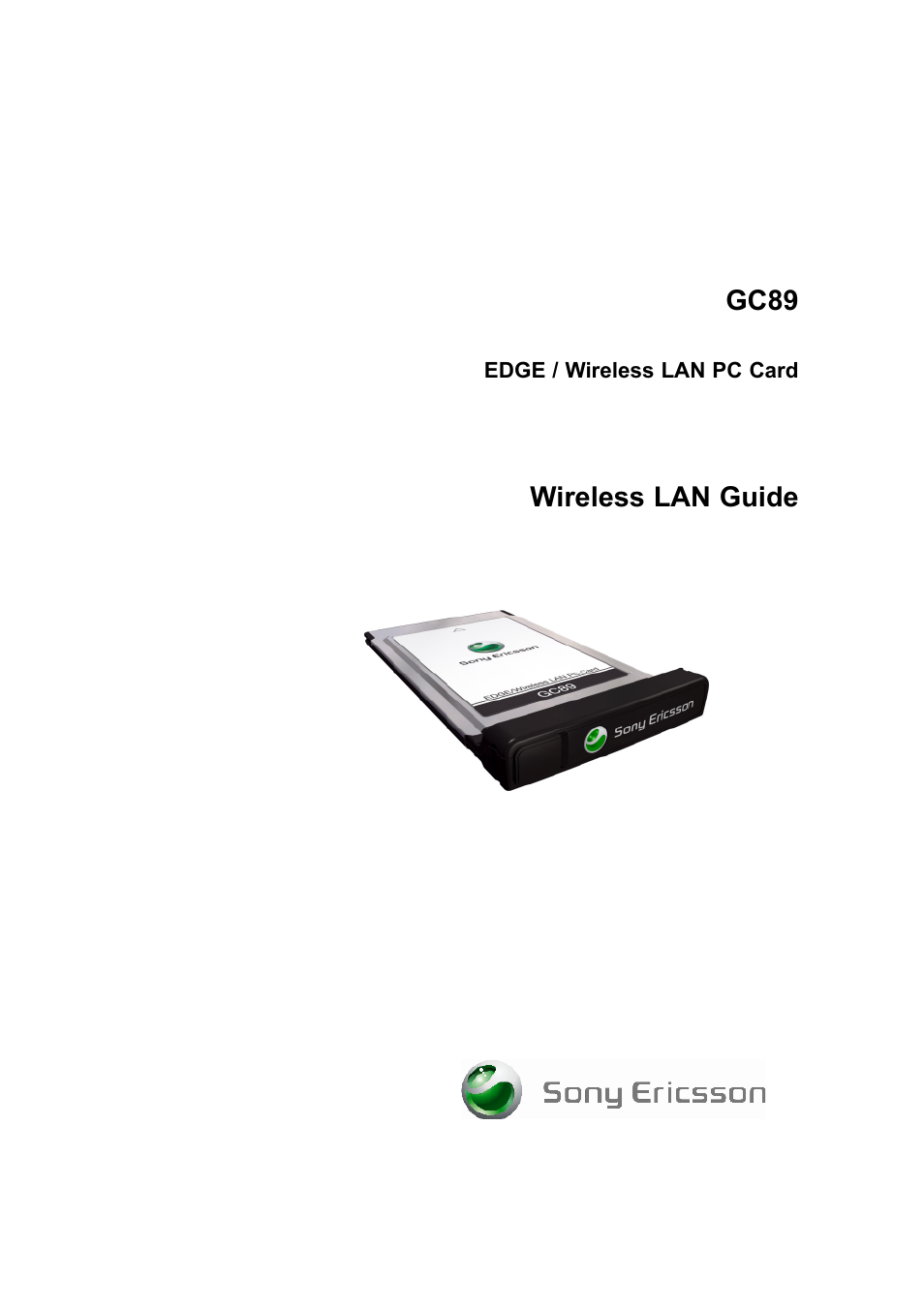 Sony GC89 User Manual | 2 pages