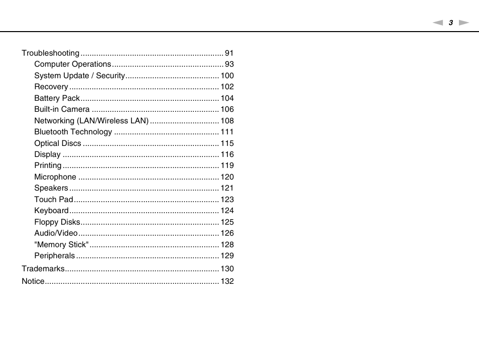 Sony VAIO VPCM1 User Manual | Page 3 / 133