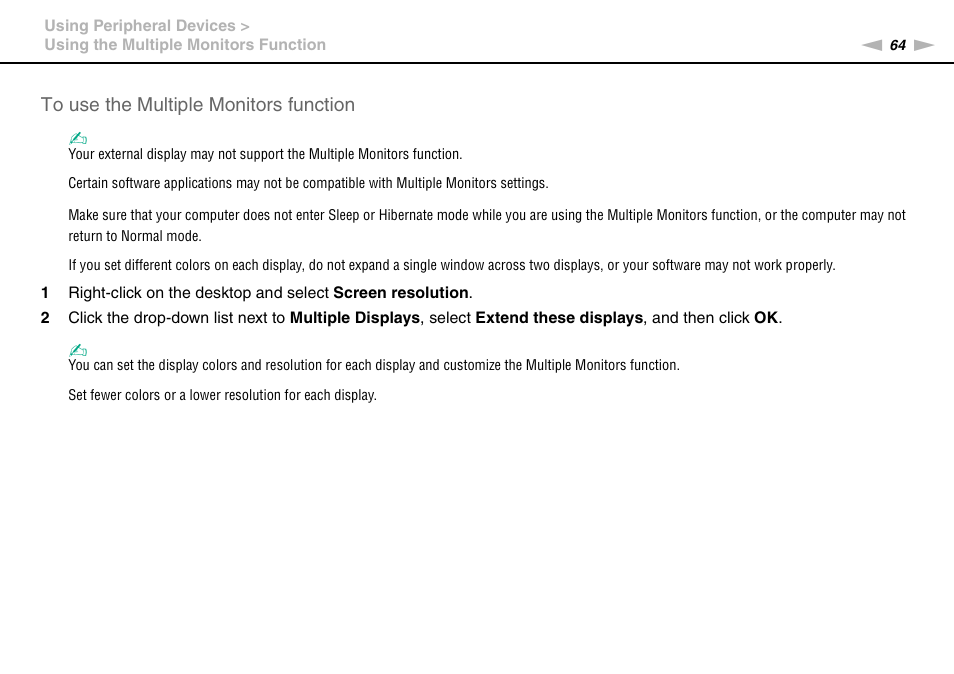Sony VAIO VPCM1 User Manual | Page 64 / 133