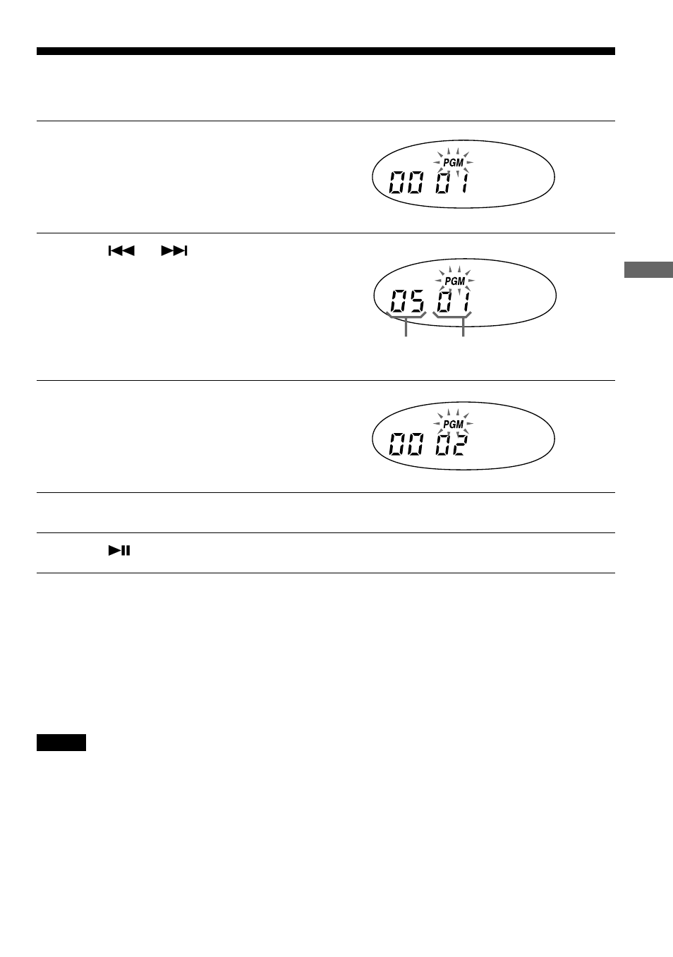 Playing tracks in your favorite order (pgm play), Playing tracks in your favorite order, Pgm play) | Sony D-FJ737 User Manual | Page 11 / 32