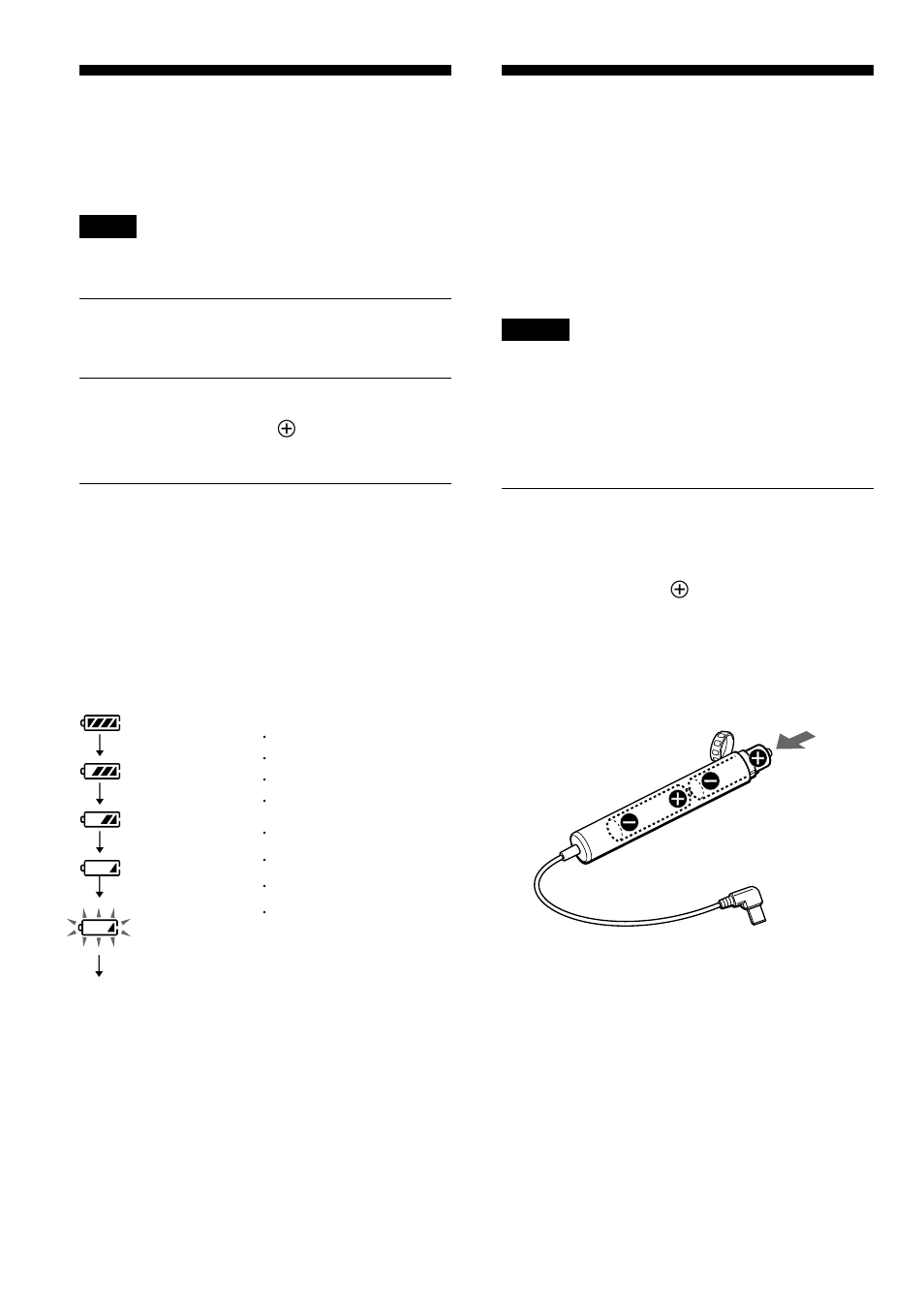 Using the dry batteries, Using the external battery case, 22 using the dry batteries | Sony D-FJ737 User Manual | Page 22 / 32