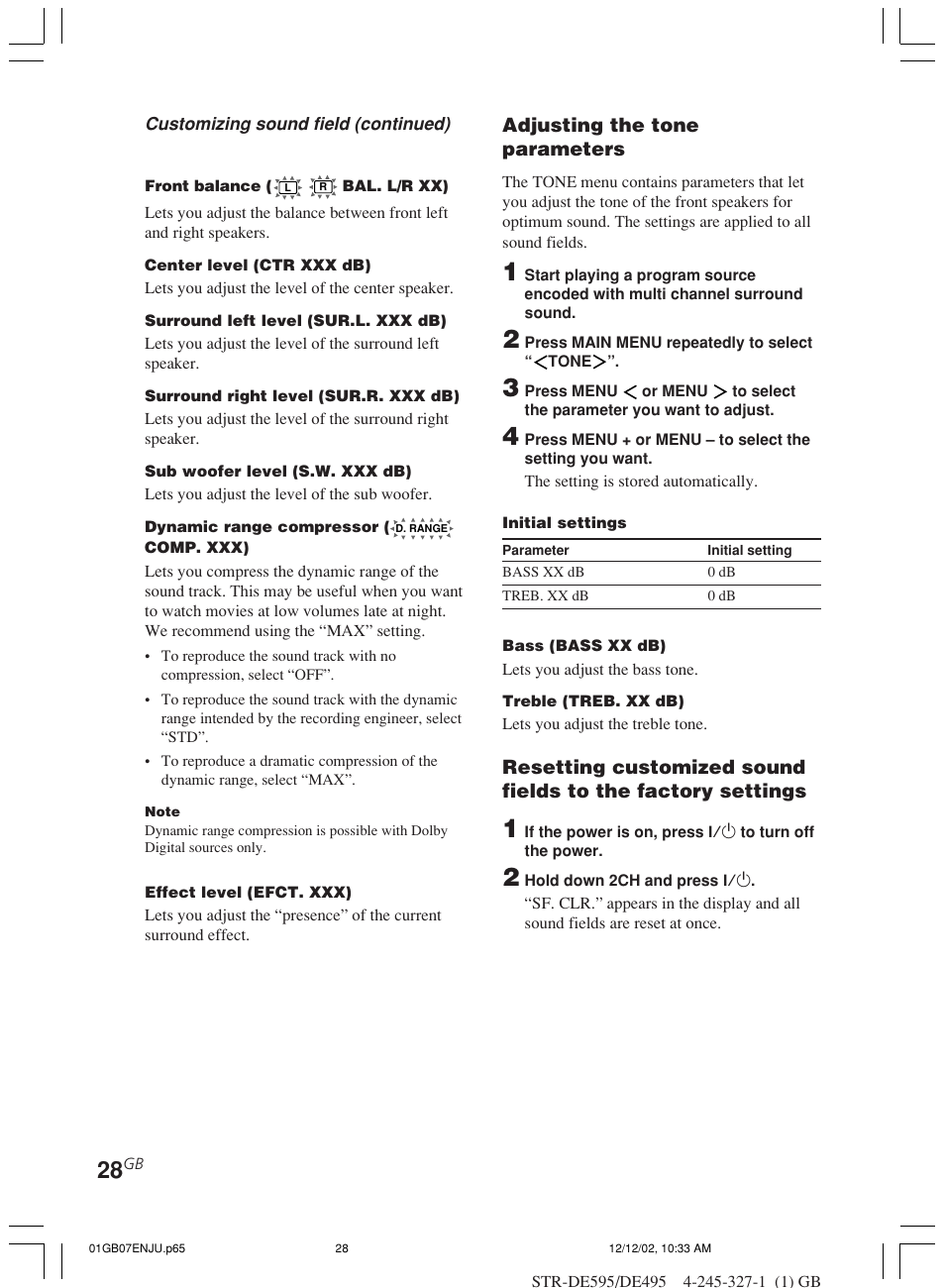 Sony STR-DE595 User Manual | Page 28 / 48