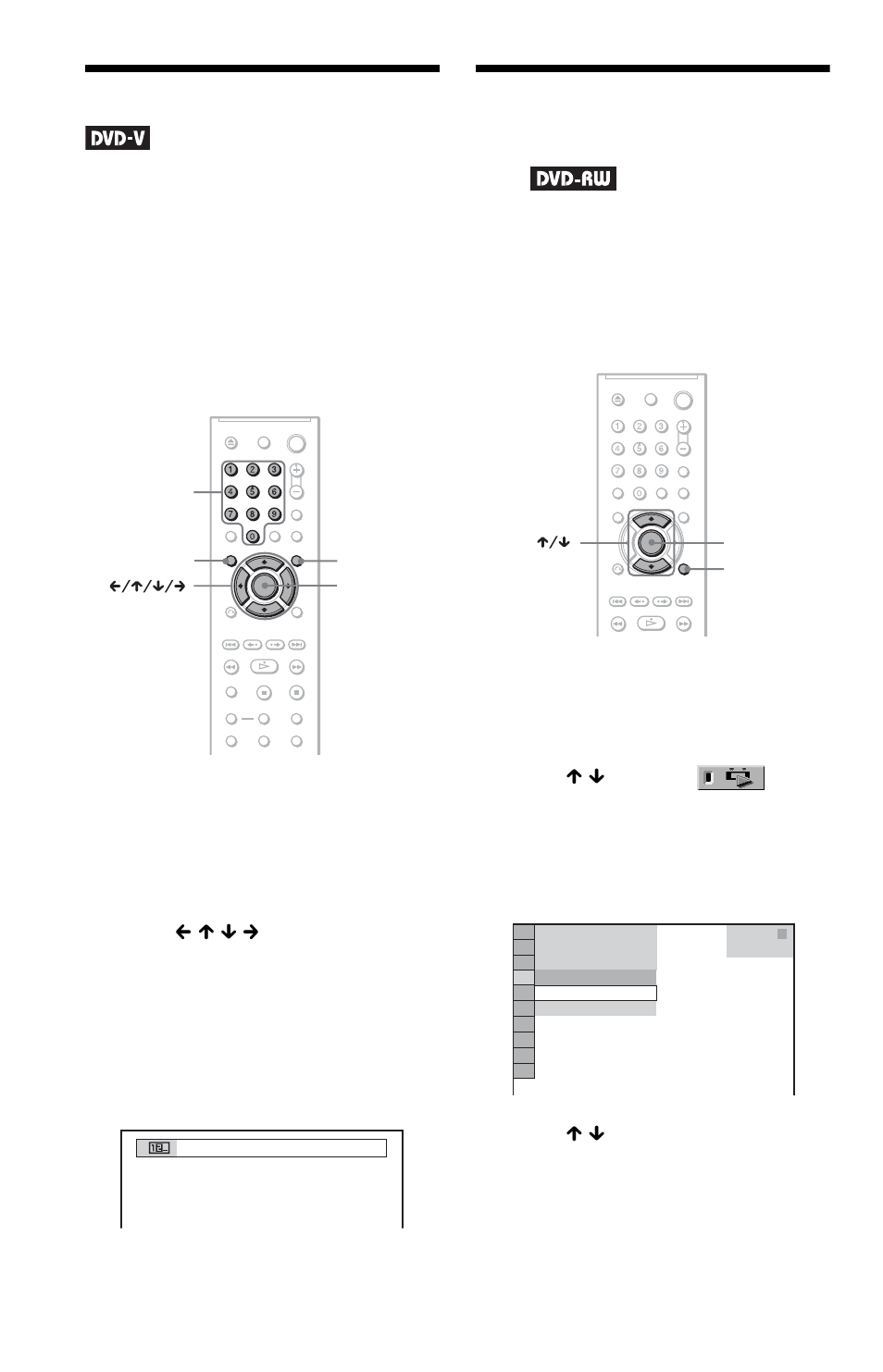 L1 - using the dvd’s menu, Menu button (24), N (24 | Using the dvd’s menu, Selecting “original” or “play list” on a dvd- rw | Sony DVP-NS30 User Manual | Page 24 / 72