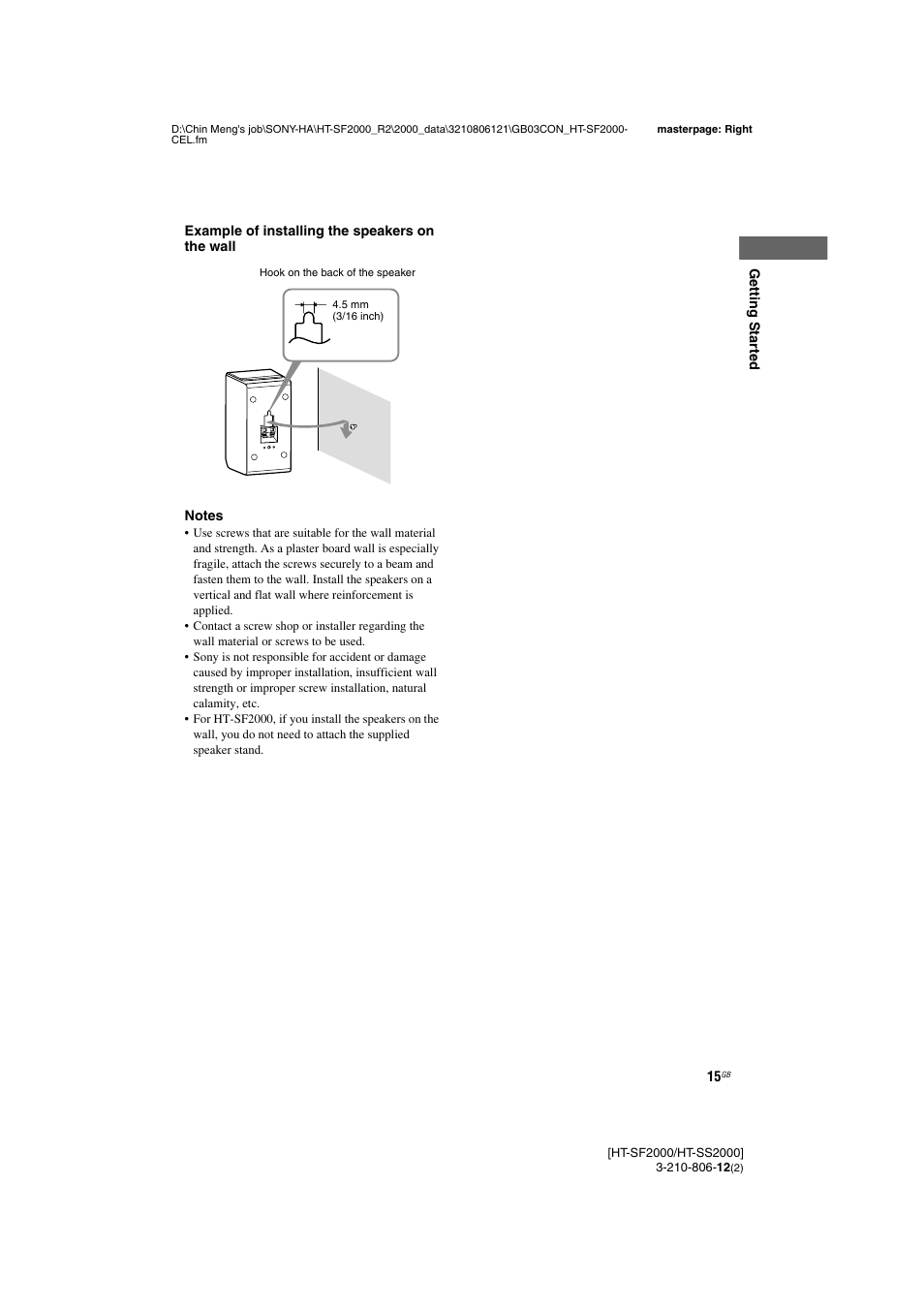Sony HT-SF2000 User Manual | Page 15 / 68