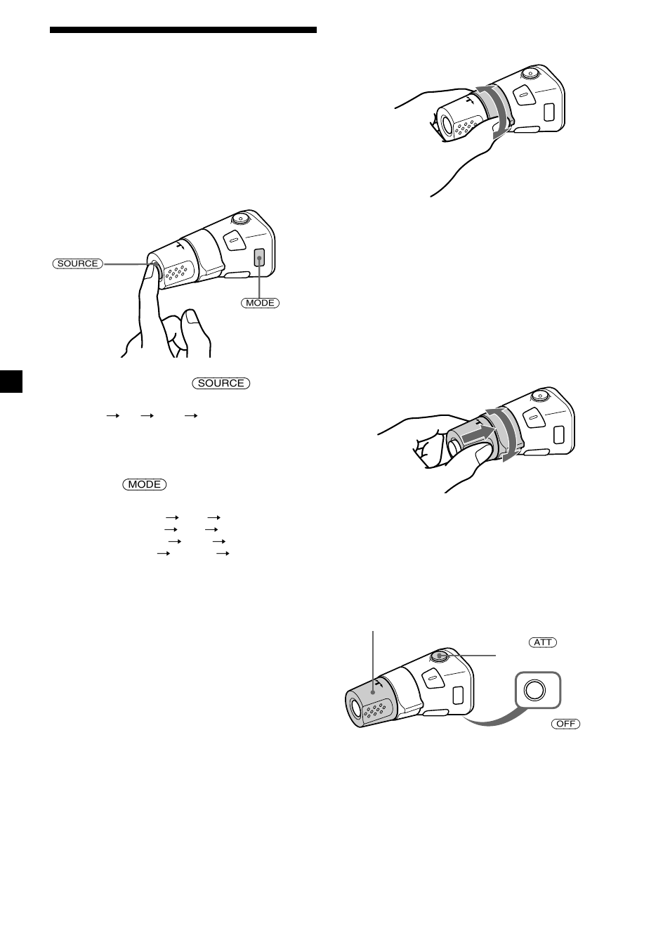 Using the rotary commander, 12 using the rotary commander | Sony CDX-C4750 User Manual | Page 12 / 28