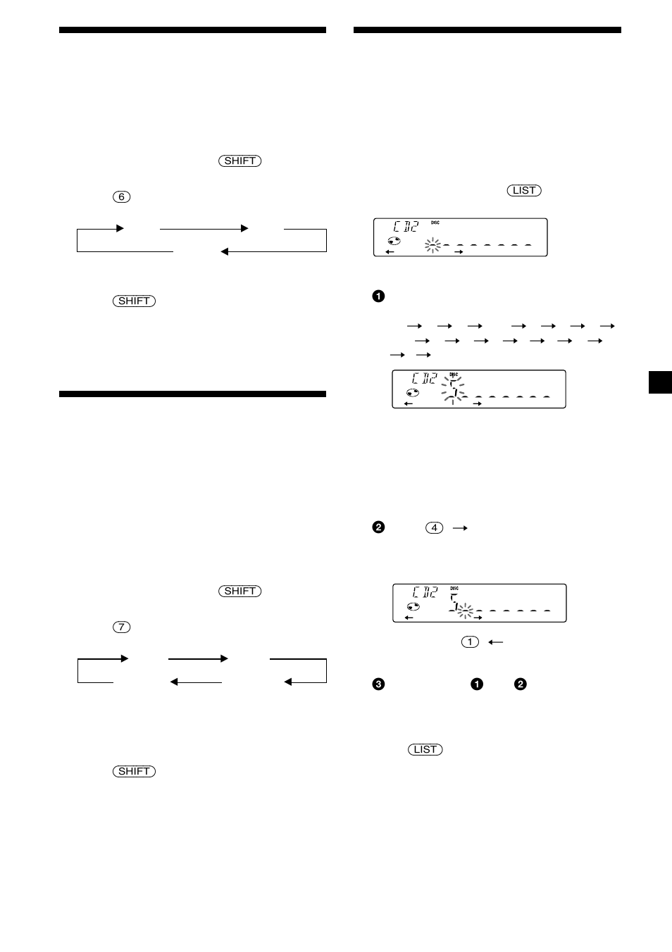 Playing tracks repeatedly, Playing tracks in random order, Labeling a cd | 17 playing tracks repeatedly | Sony CDX-C4750 User Manual | Page 17 / 28