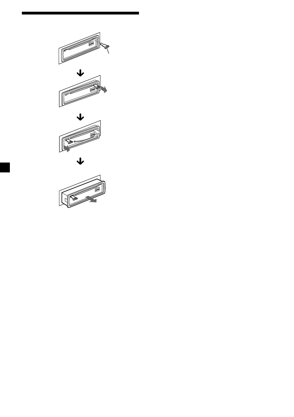 Dismounting the unit | Sony CDX-C4750 User Manual | Page 24 / 28