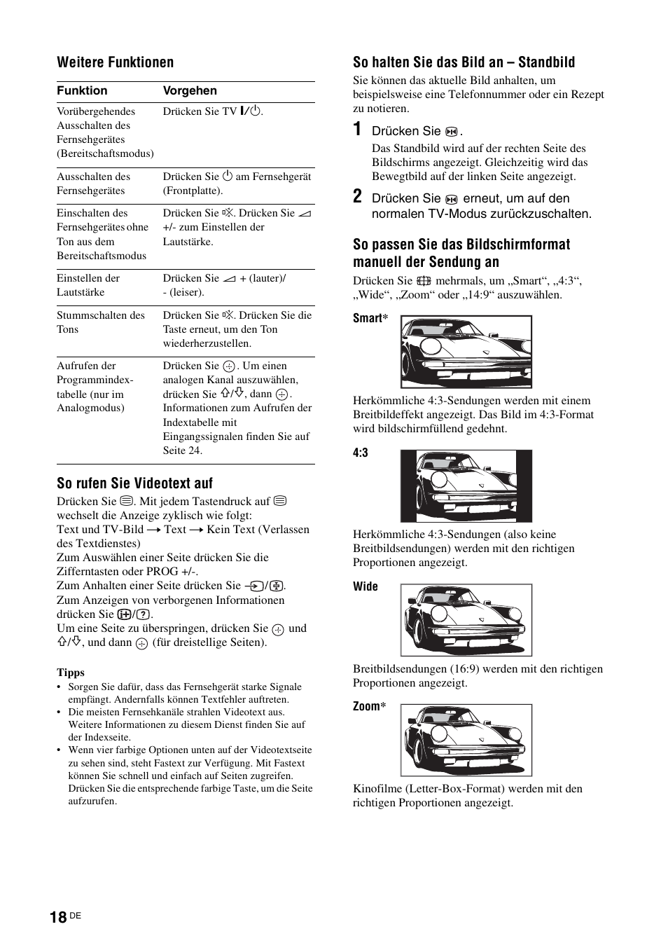 S (seite 18), Seite 18), Seite 18 | N (seite 18), T (seite 18) | Sony KDS-70R2000 User Manual | Page 132 / 236