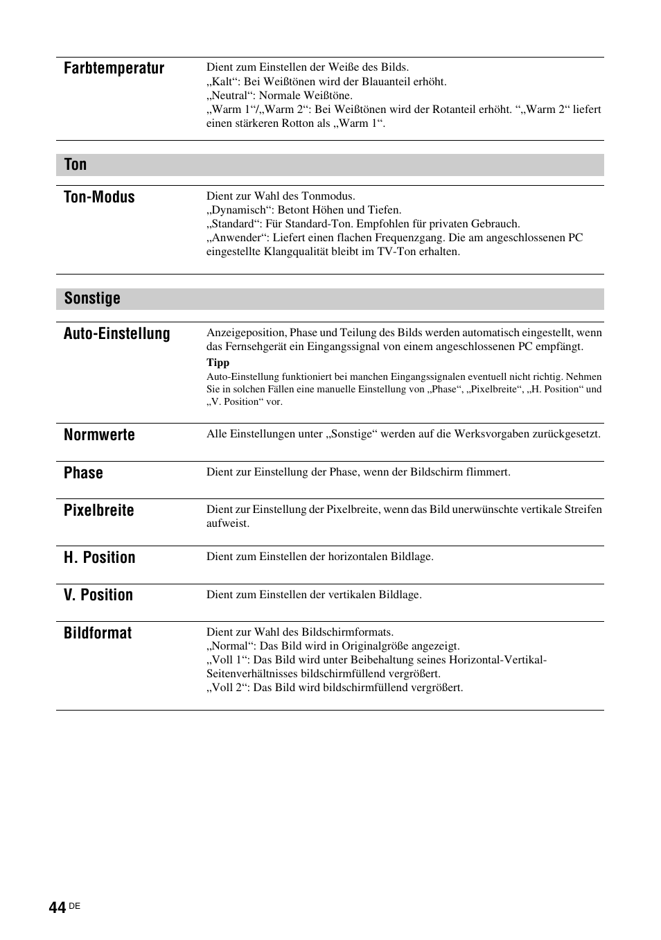 Sony KDS-70R2000 User Manual | Page 158 / 236