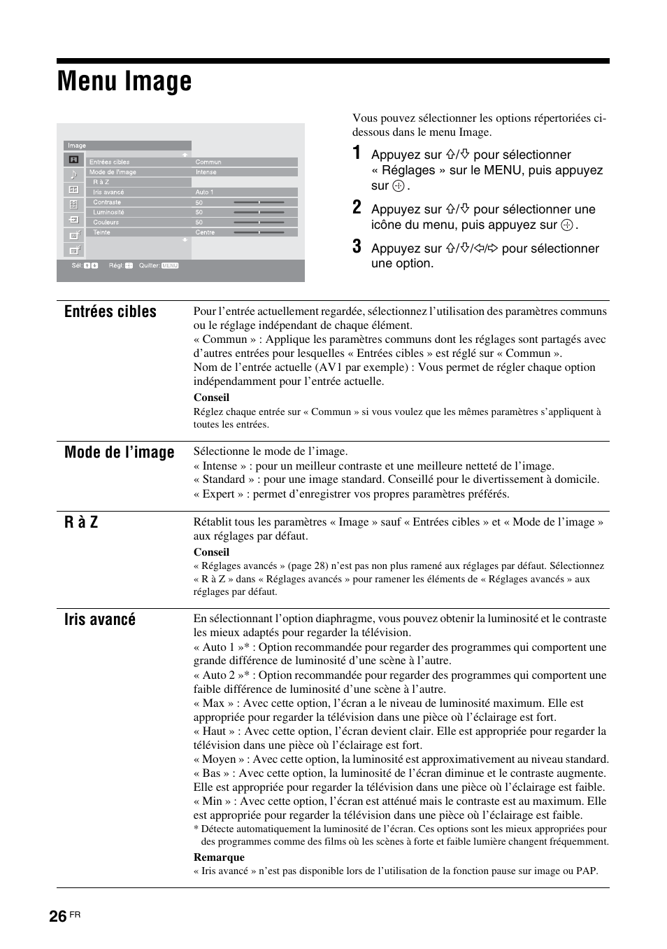 Menu image | Sony KDS-70R2000 User Manual | Page 82 / 236