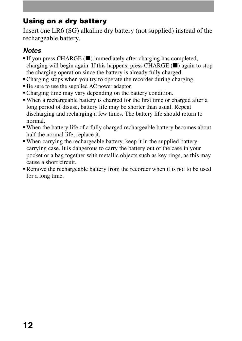 Sony MD Walkman MZ-G755 User Manual | Page 12 / 76
