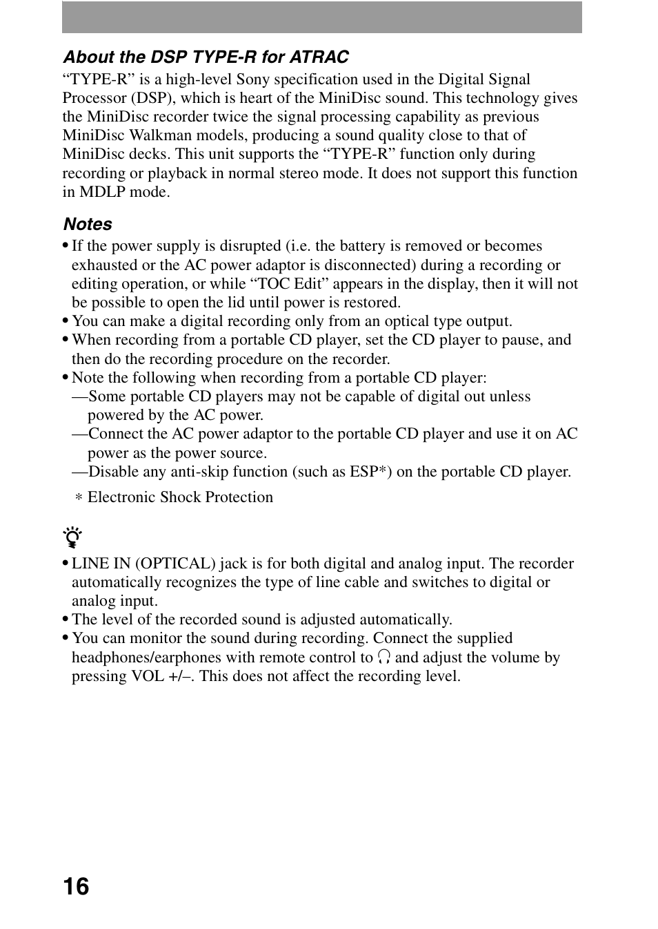 Sony MD Walkman MZ-G755 User Manual | Page 16 / 76