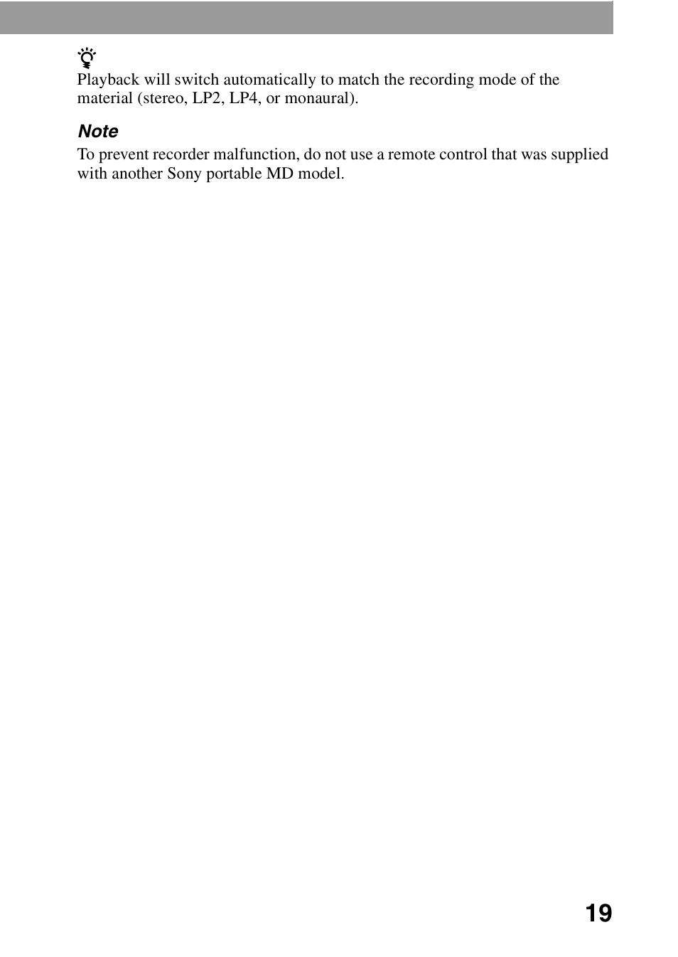 Sony MD Walkman MZ-G755 User Manual | Page 19 / 76