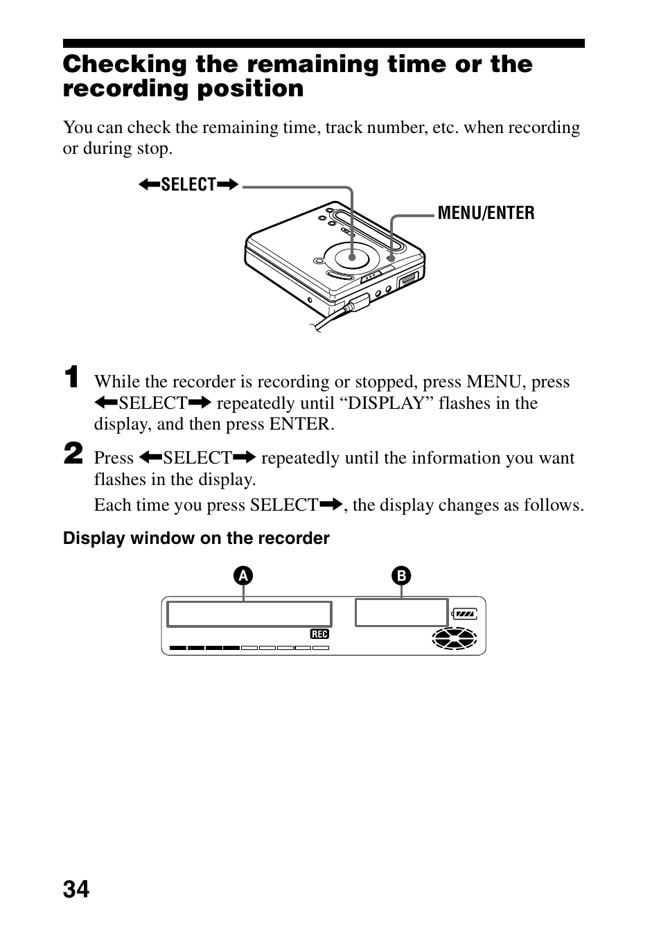 Y (34)(3 | Sony MD Walkman MZ-G755 User Manual | Page 34 / 76