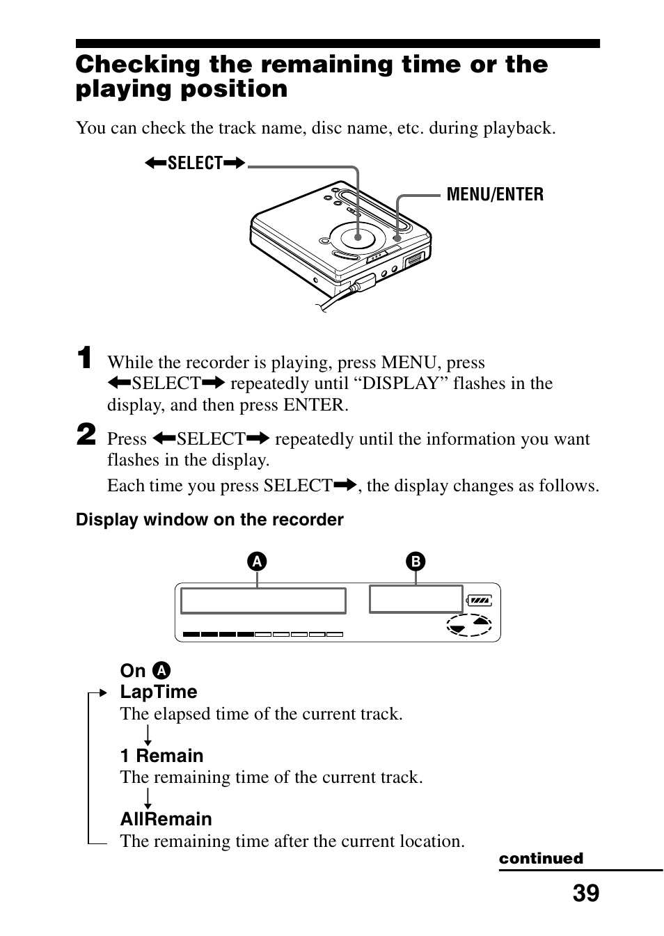 Sony MD Walkman MZ-G755 User Manual | Page 39 / 76