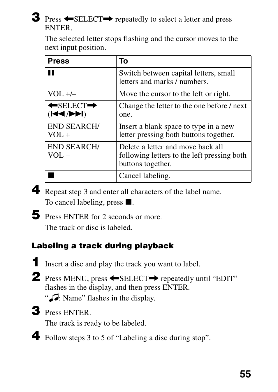 Sony MD Walkman MZ-G755 User Manual | Page 55 / 76