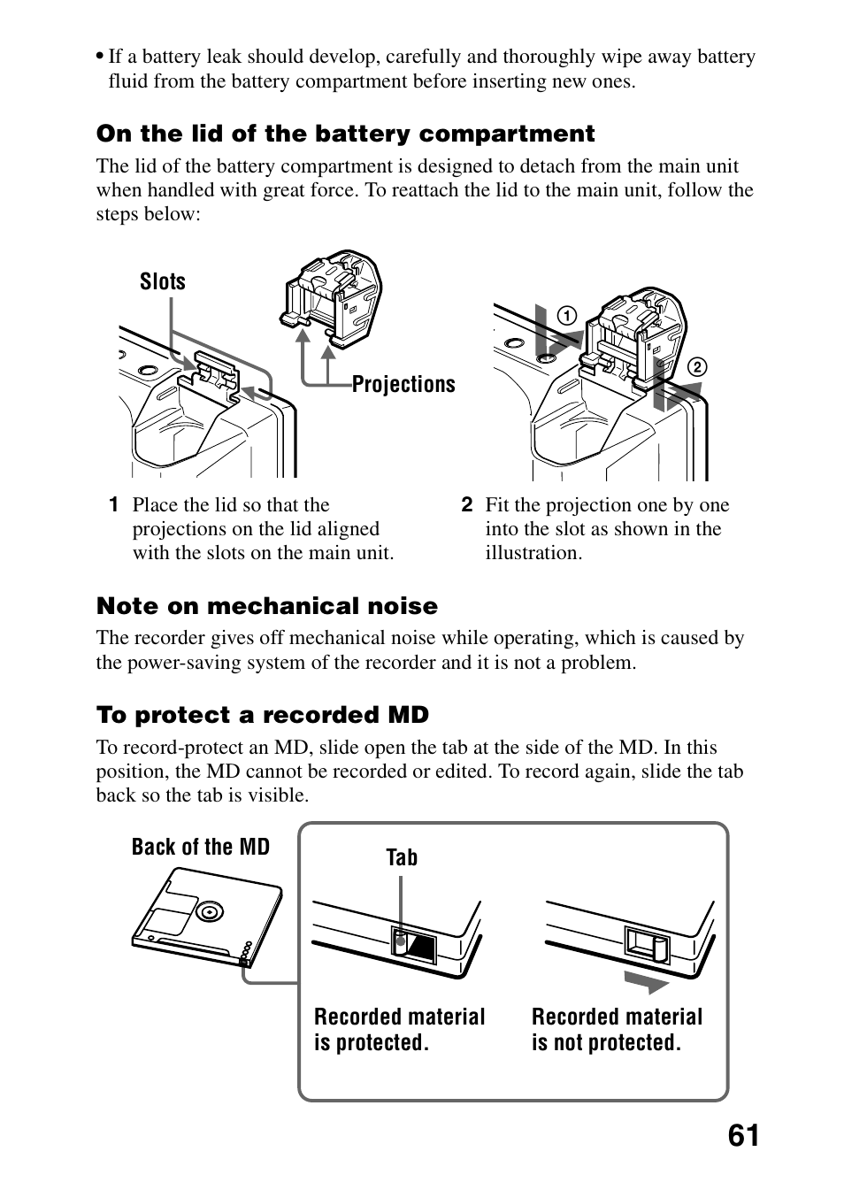 Sony MD Walkman MZ-G755 User Manual | Page 61 / 76