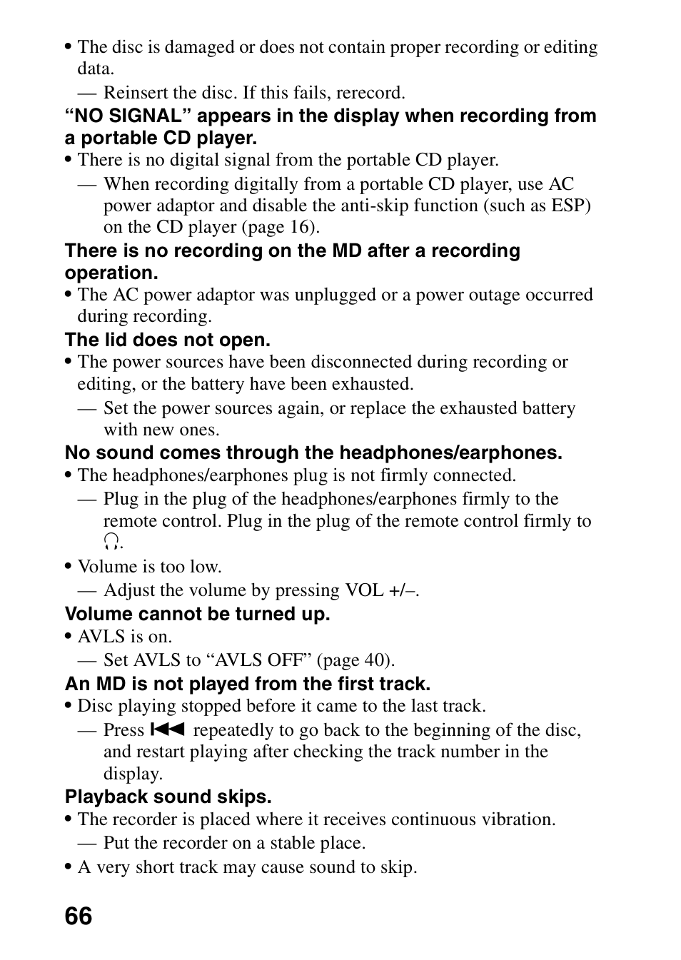 Sony MD Walkman MZ-G755 User Manual | Page 66 / 76