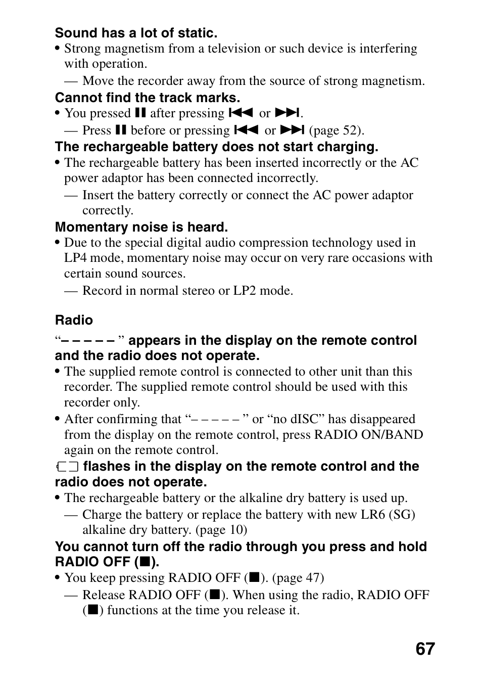 Sony MD Walkman MZ-G755 User Manual | Page 67 / 76