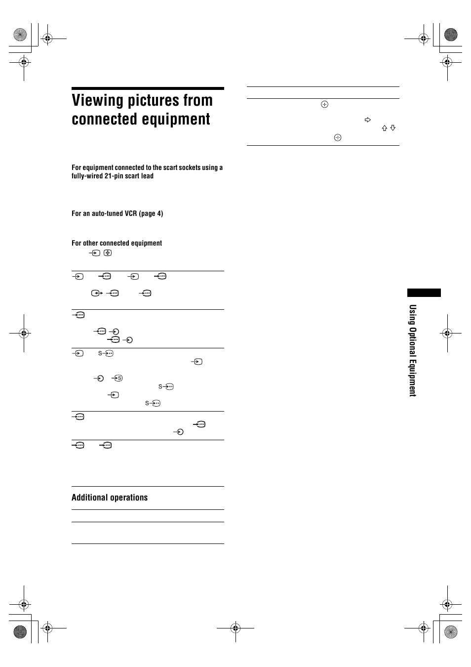 Viewing pictures from connected equipment | Sony BRAVIA KDL-26P25 User Manual | Page 25 / 83