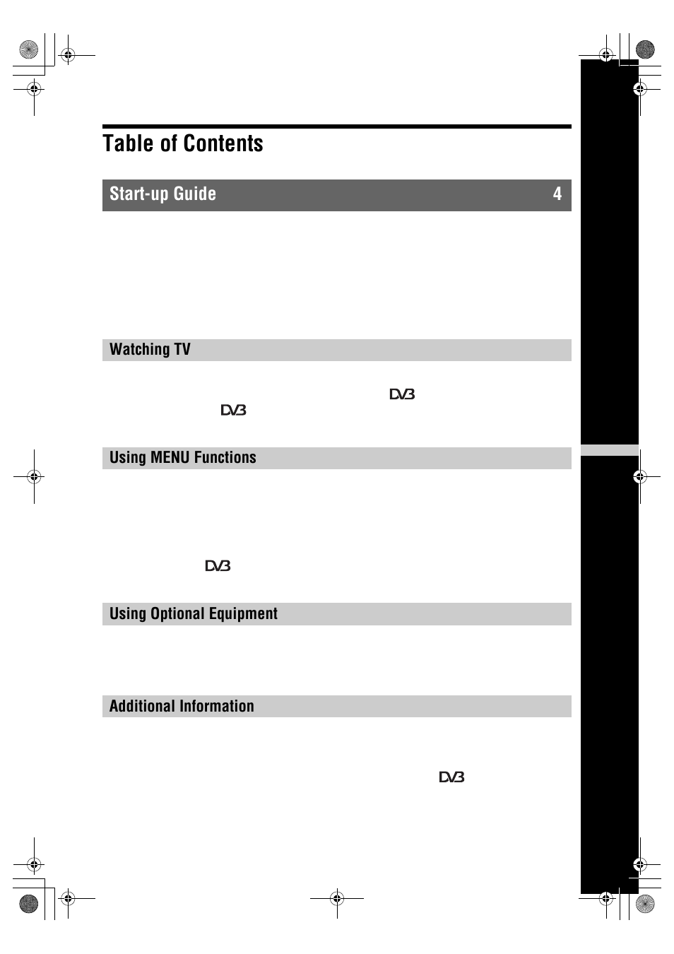 Sony BRAVIA KDL-26P25 User Manual | Page 3 / 83