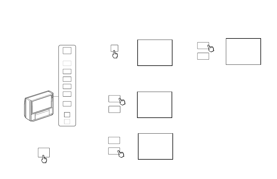 Press volume – to select “auto set up, Continued), Press power to turn on the projection tv | Sony KWP 65HD1 User Manual | Page 29 / 86