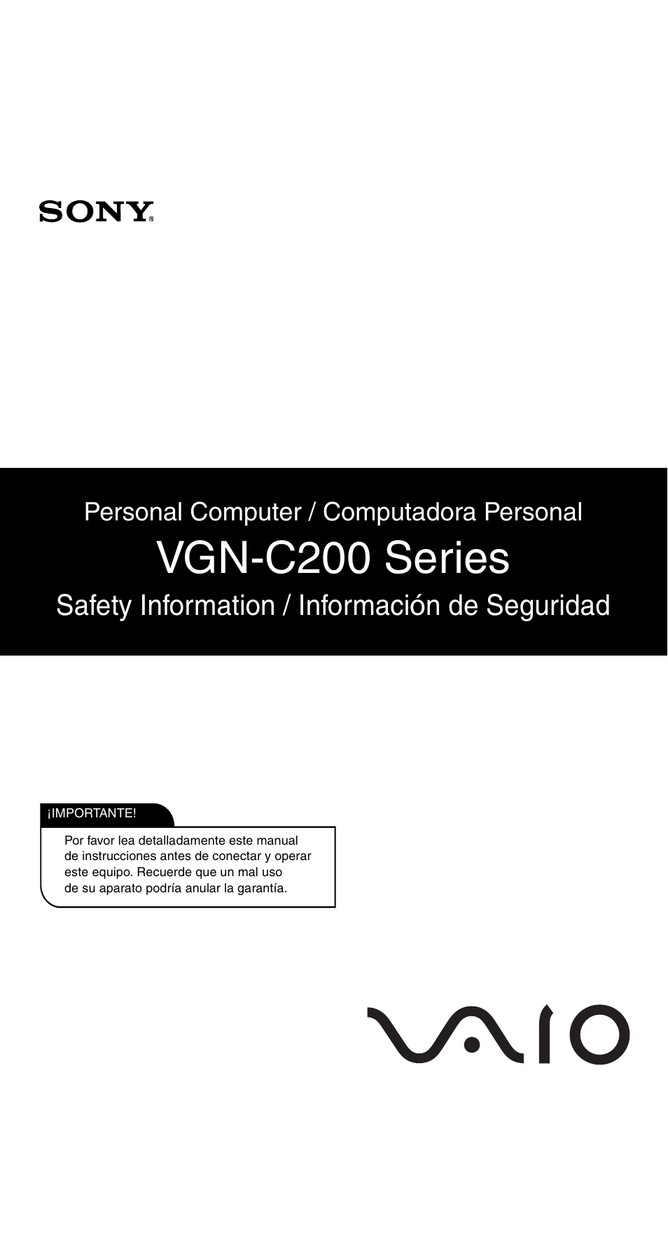 Sony VGN-C200 User Manual | 20 pages