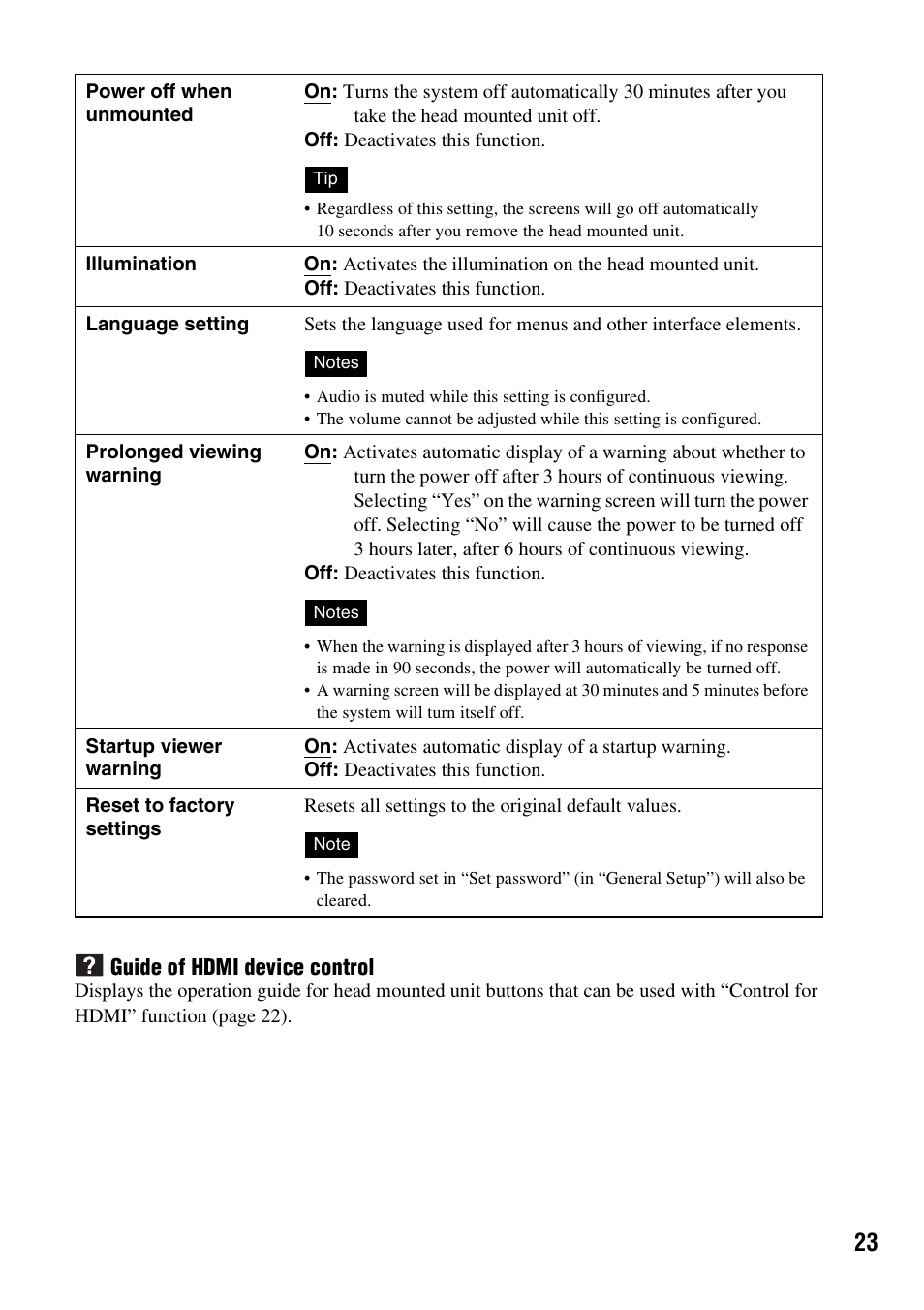 Sony HMZ-T1 User Manual | Page 23 / 32