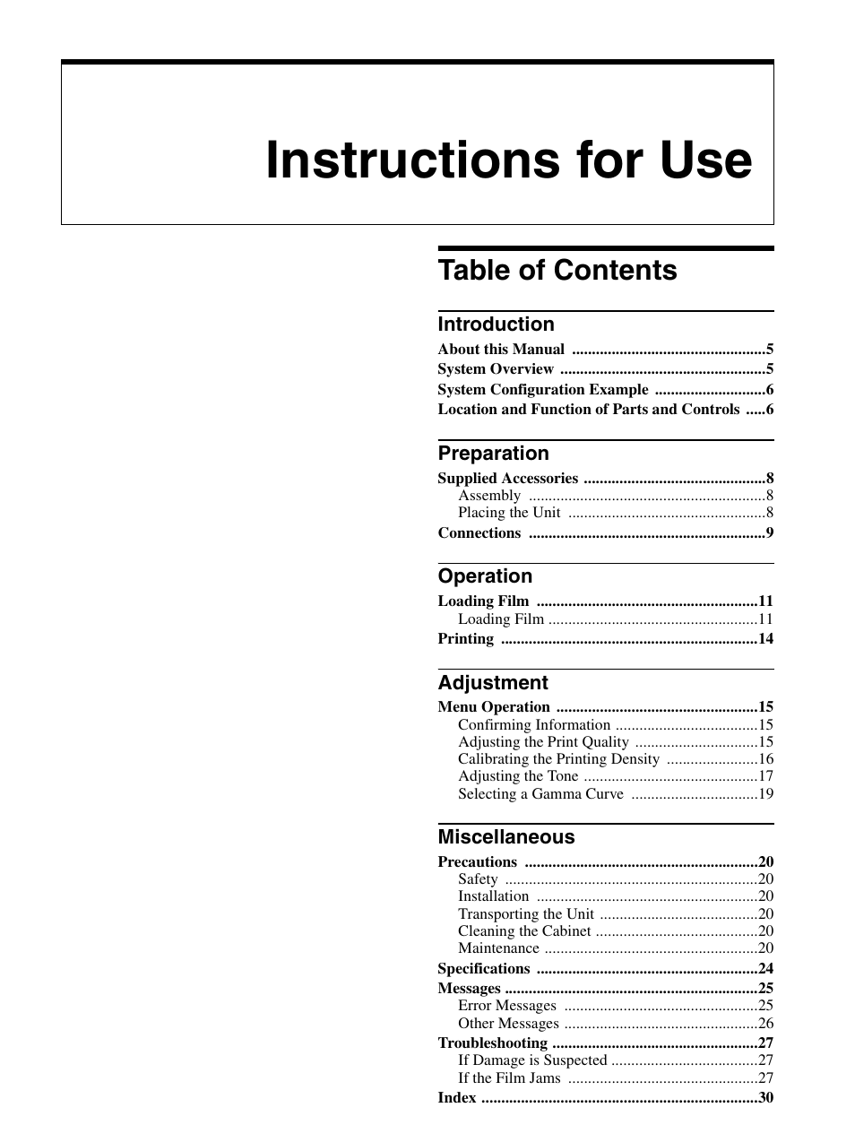 Sony UP-DF500 User Manual | Page 4 / 39