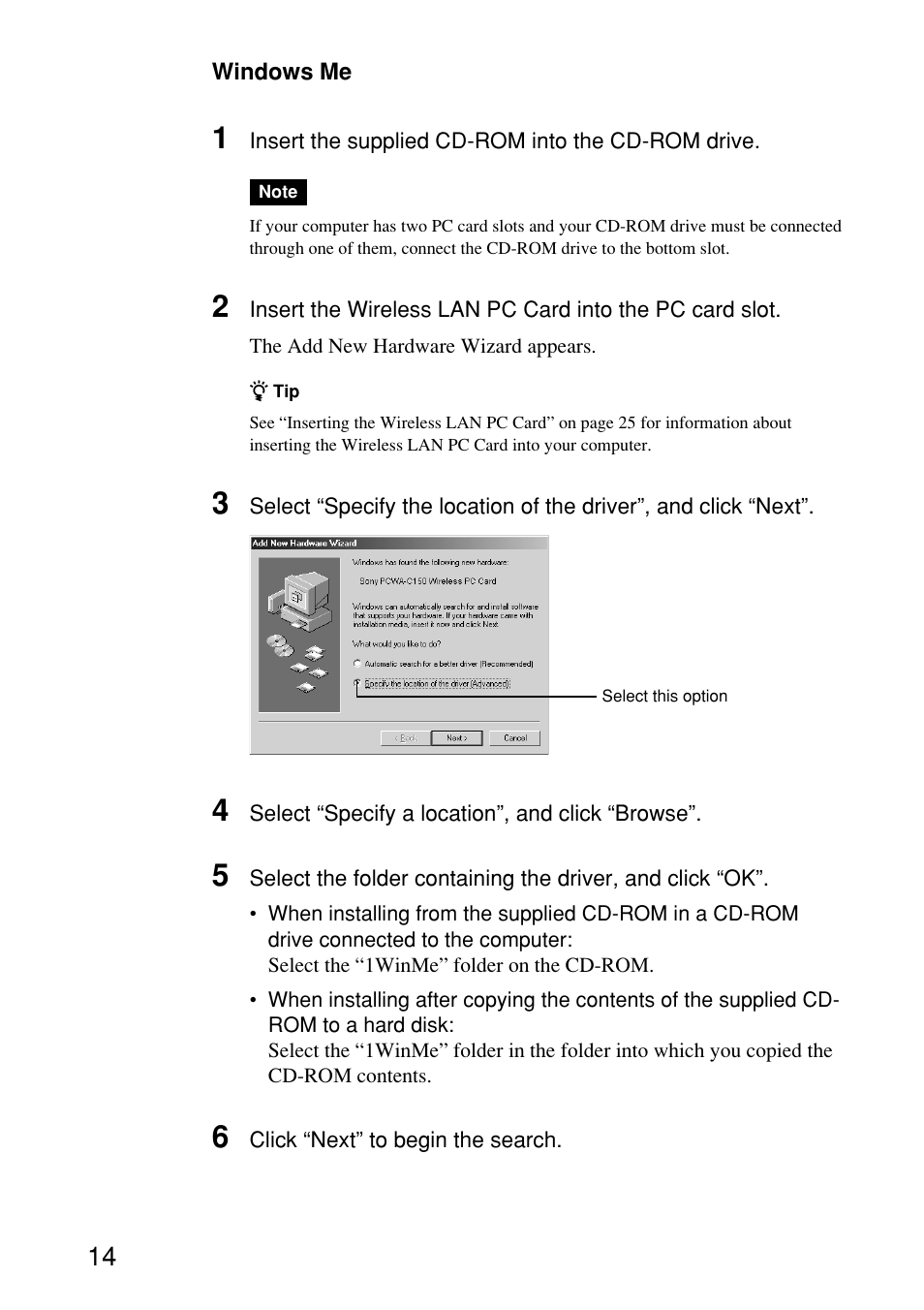 Sony PCWA-C150S User Manual | Page 14 / 60