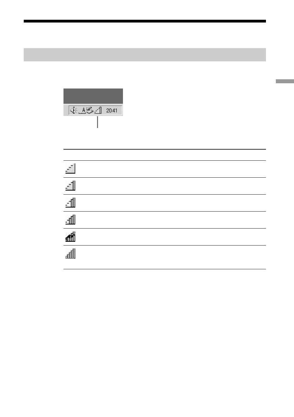 Checking the communication status, Checking the wireless signal strength, Checking the wireless signal | Strength | Sony PCWA-C150S User Manual | Page 47 / 60