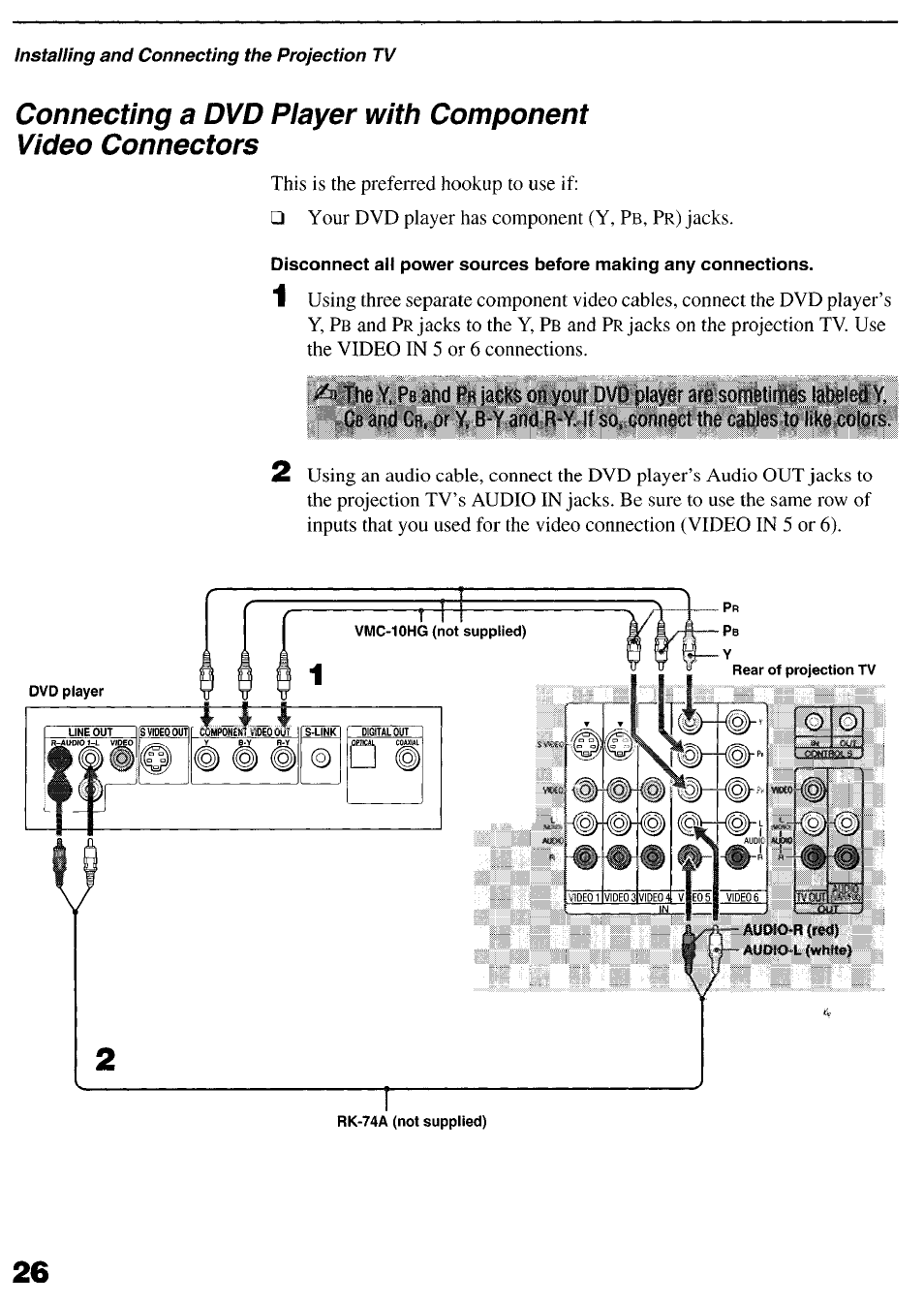 Sony KP-6lHS20 User Manual | Page 26 / 82