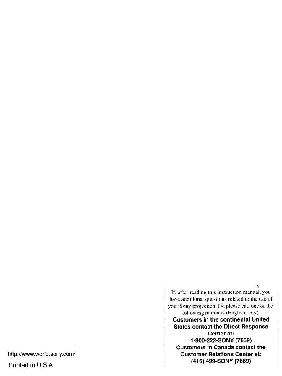 Sony KP-6lHS20 User Manual | Page 78 / 82