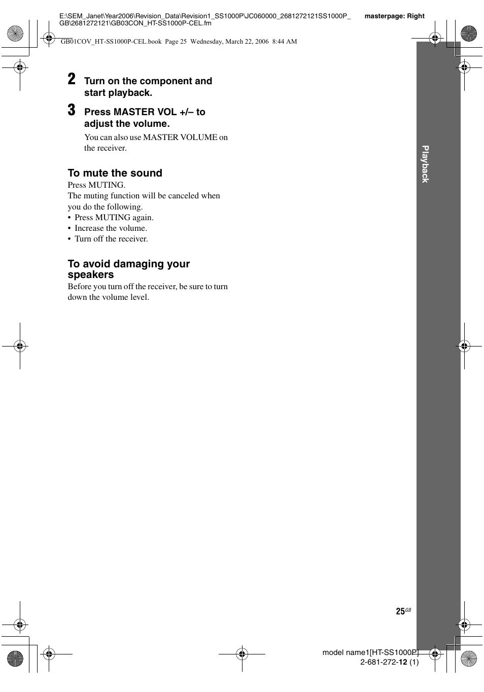 Sony HTSS1000P. User Manual | Page 25 / 56