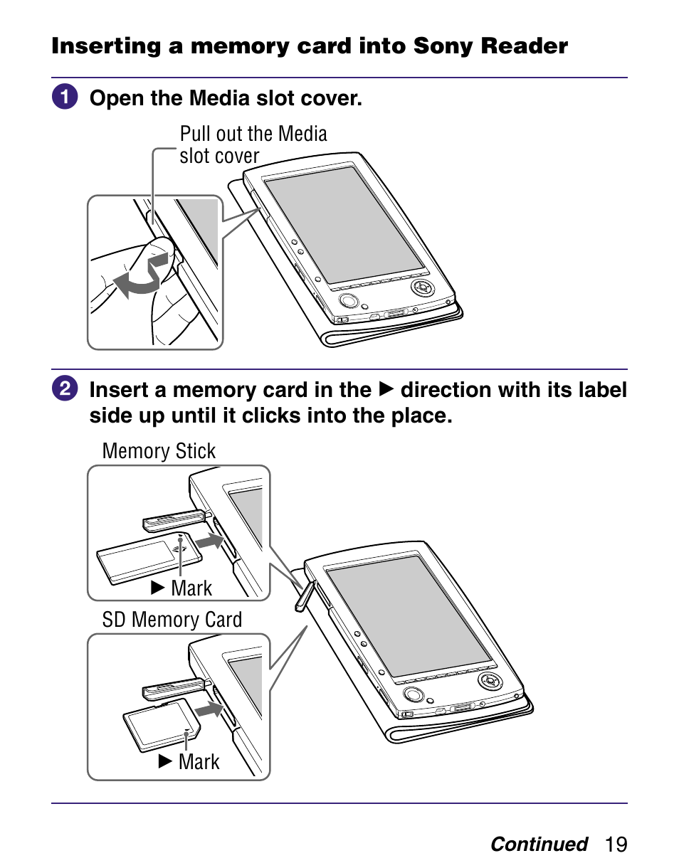 Sony Q READER PRS-500 User Manual | Page 19 / 82