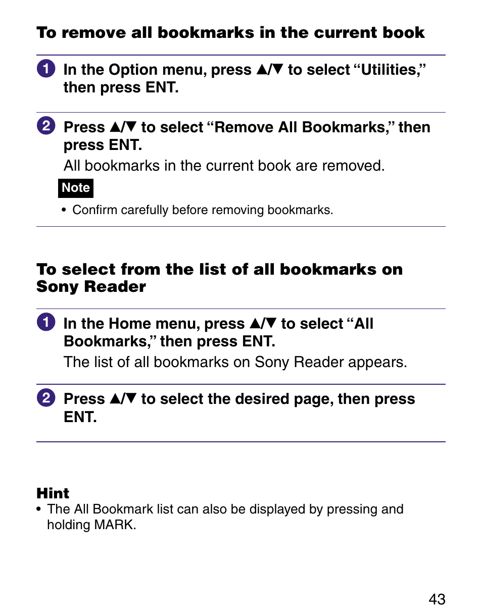 Sony Q READER PRS-500 User Manual | Page 43 / 82