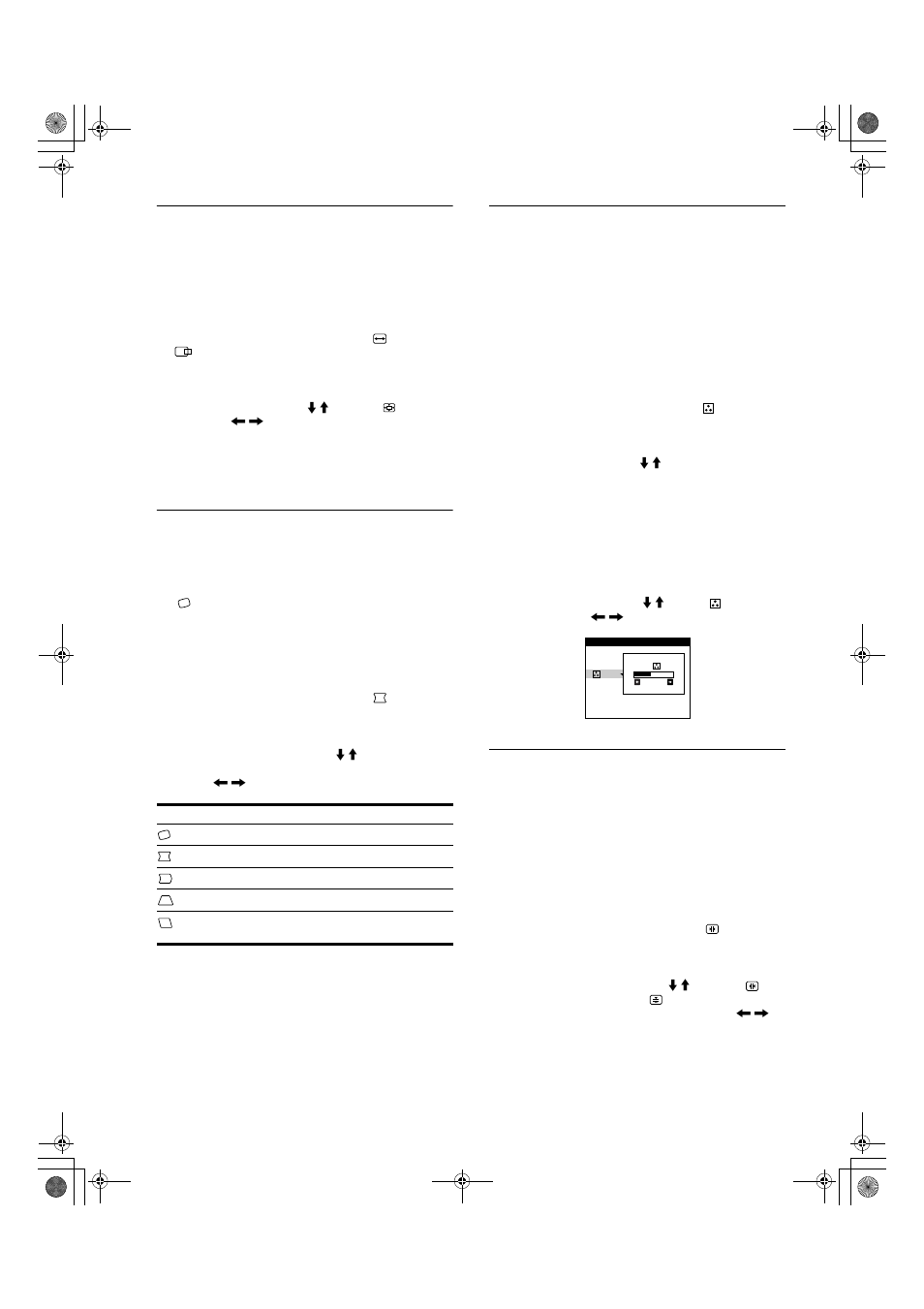 Enlarging or reducing the picture (zoom), Adjusting the shape of the picture (geom), Adjusting the color of the picture (color) | Adjusting the convergence (conv) | Sony CPD-E200E User Manual | Page 10 / 116