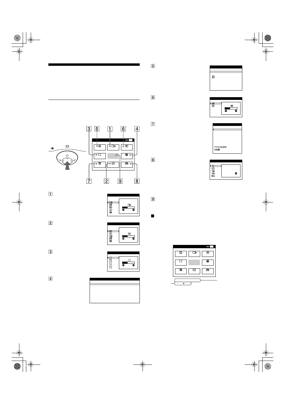 Uw monitor persoonlijk instellen, Het menu overlopen | Sony CPD-E200E User Manual | Page 106 / 116