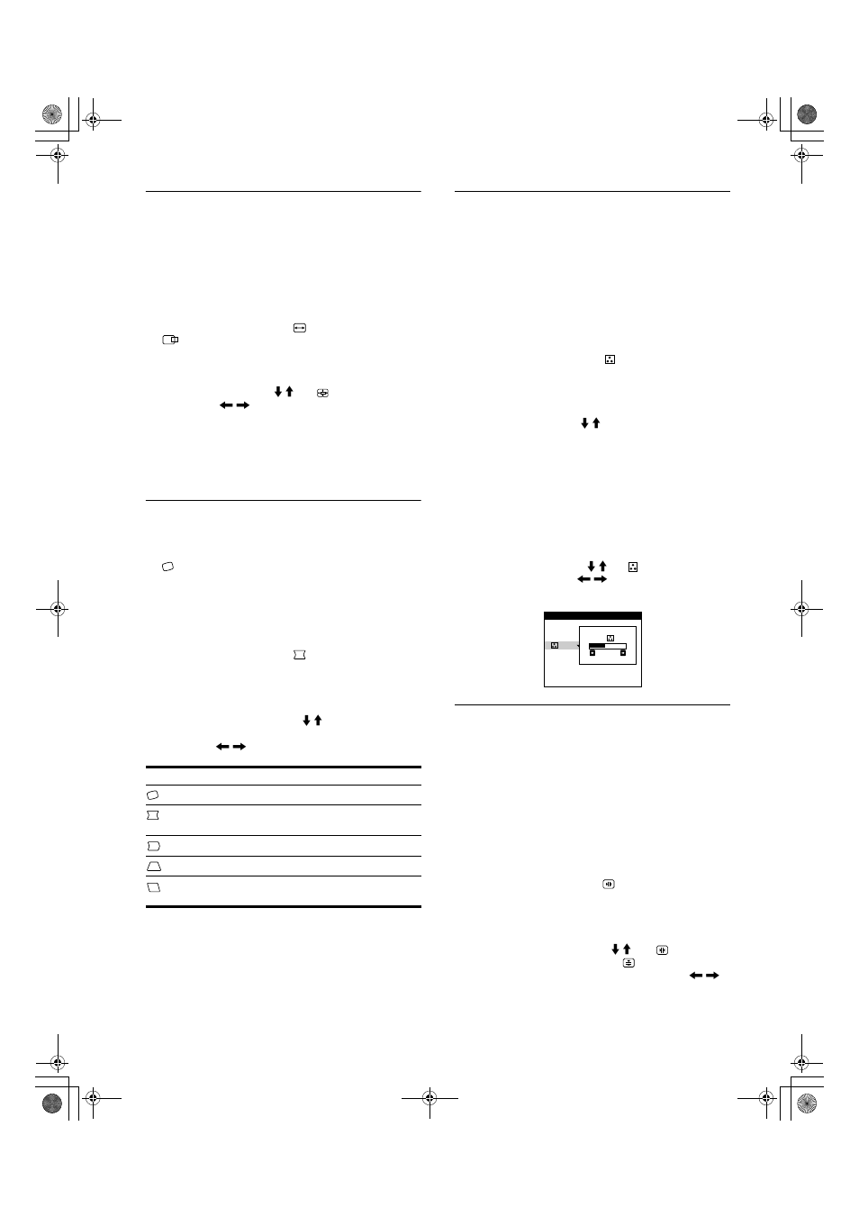 Het beeld vergroten of verkleinen (zoom), De beeldvorm regelen (geom), De beeldkleur regelen (kleur) | De convergentie regelen (conv) | Sony CPD-E200E User Manual | Page 108 / 116