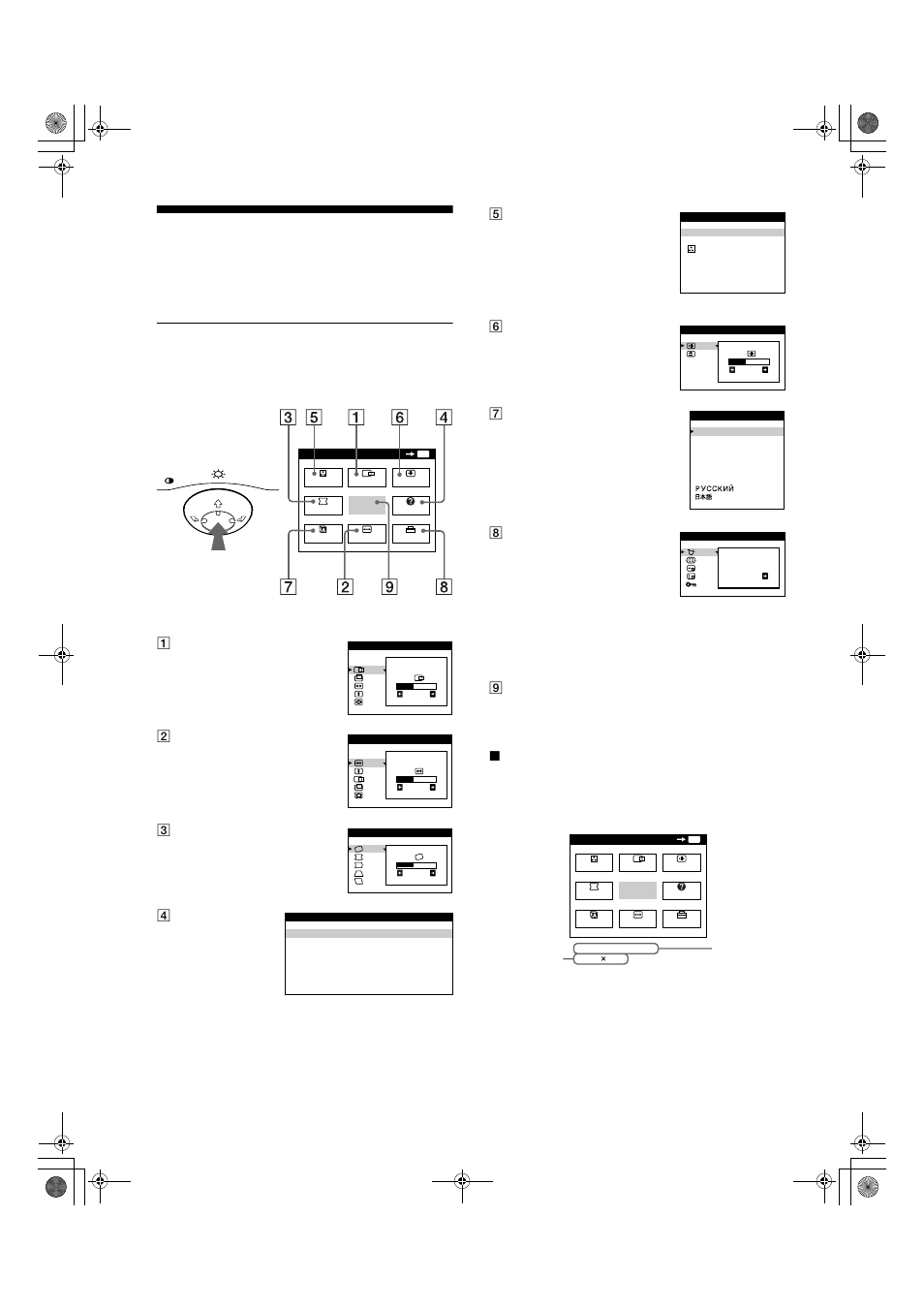 Personnalisation de votre moniteur, Pilotage par menus | Sony CPD-E200E User Manual | Page 22 / 116