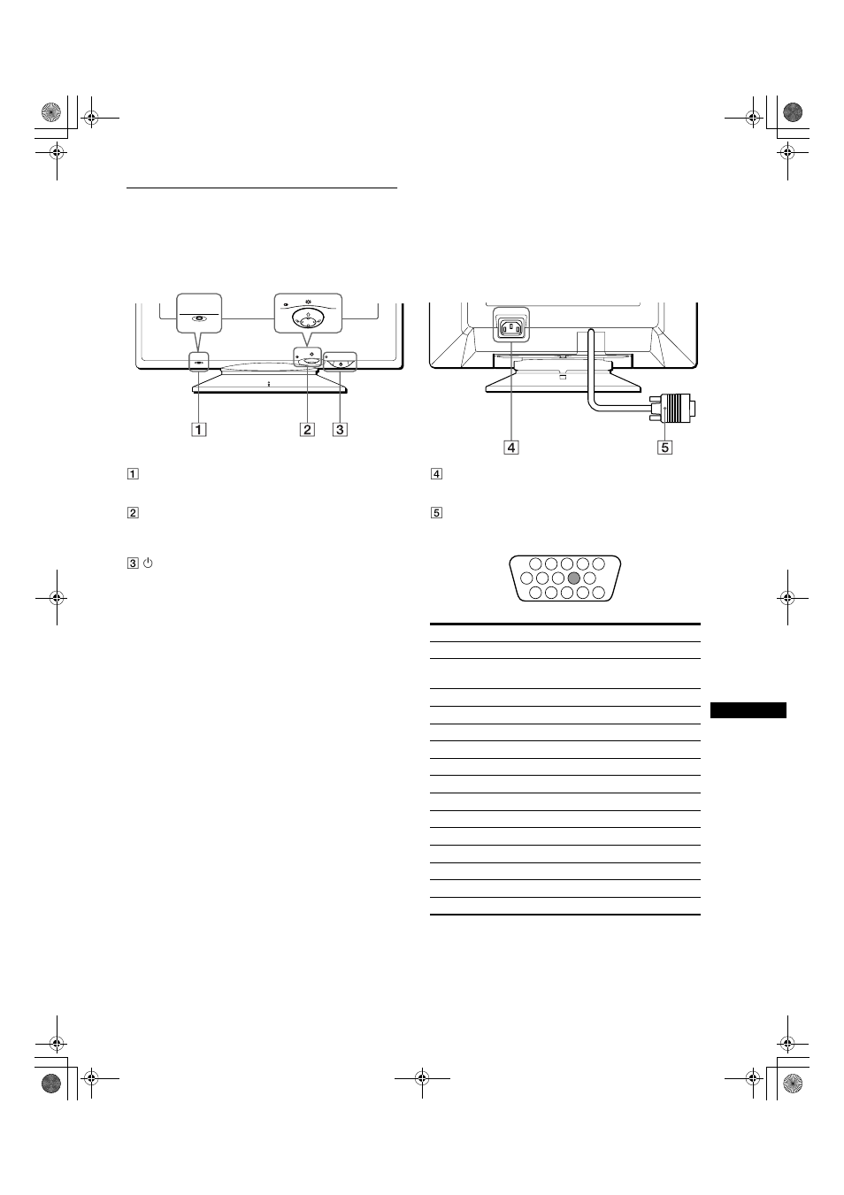 Identifiera delar och reglage | Sony CPD-E200E User Manual | Page 89 / 116