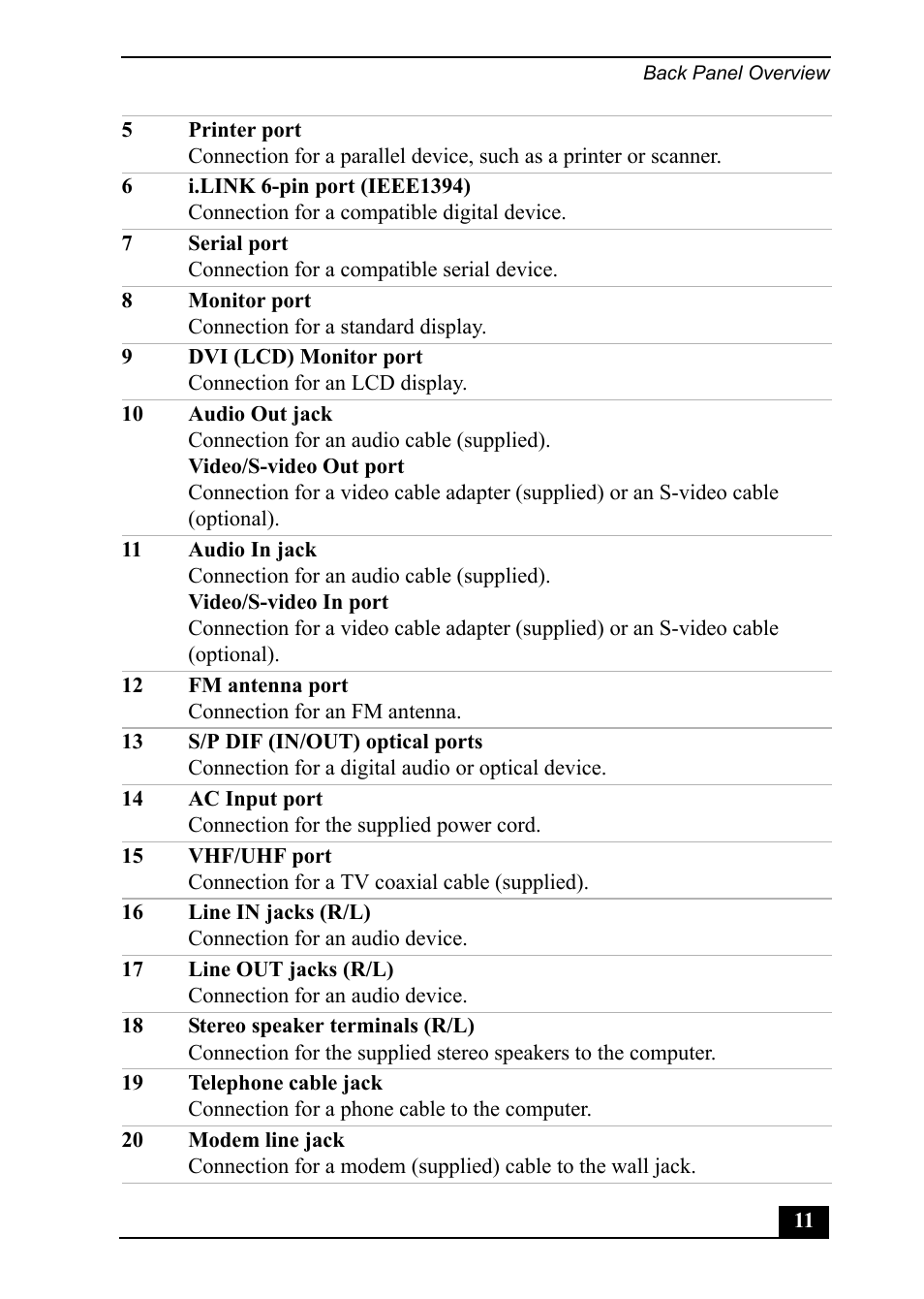 Sony PCV-MXS20 User Manual | Page 11 / 100