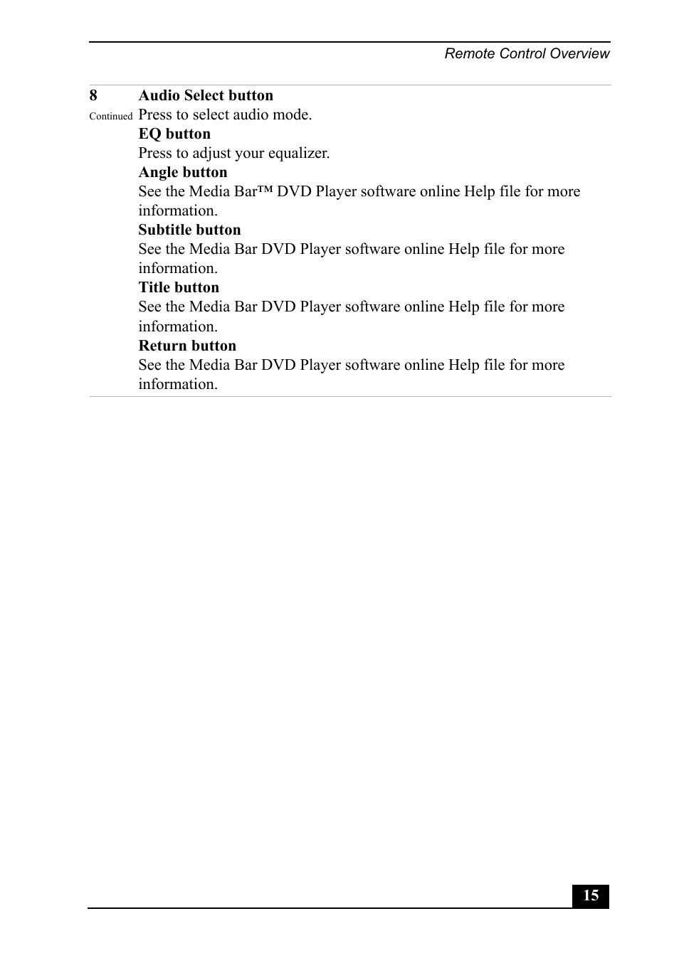 Sony PCV-MXS20 User Manual | Page 15 / 100