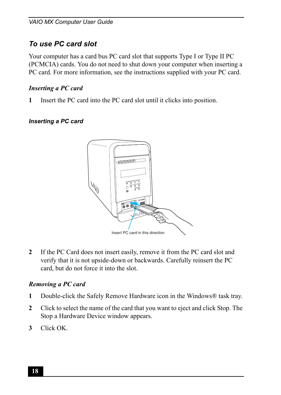 Sony PCV-MXS20 User Manual | Page 18 / 100