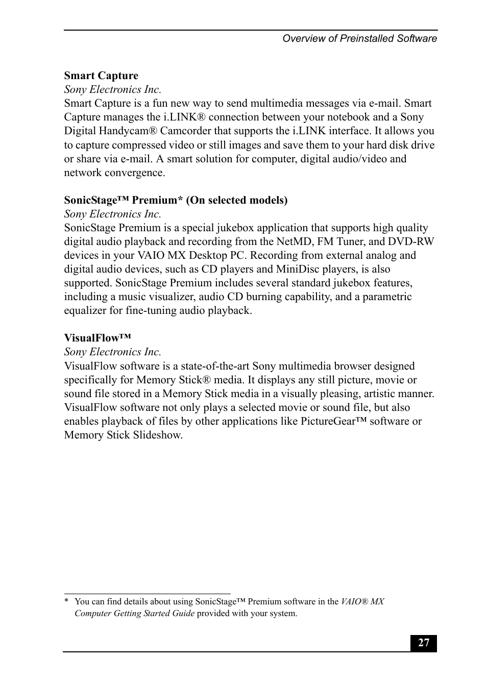 Sony PCV-MXS20 User Manual | Page 27 / 100