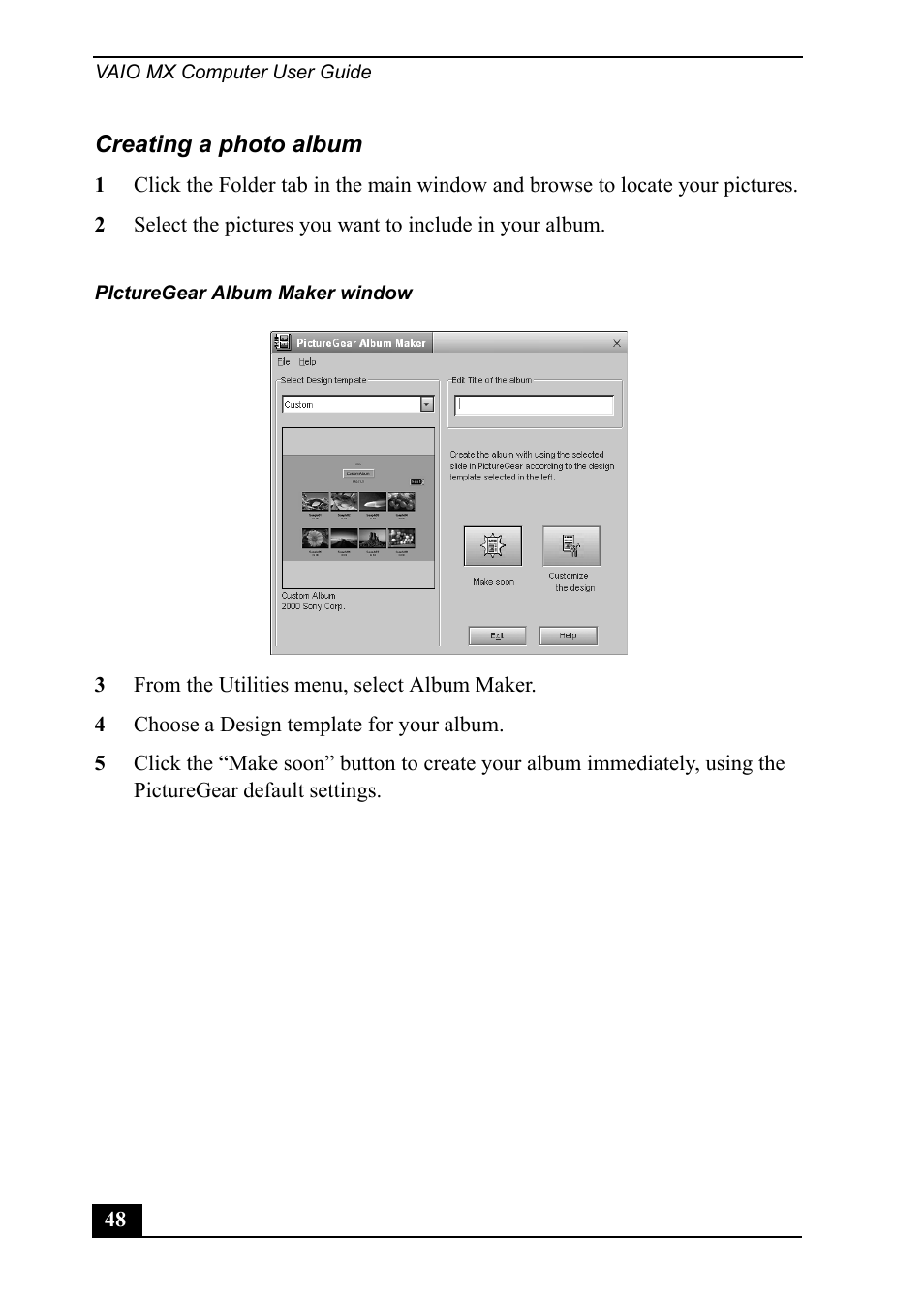 Sony PCV-MXS20 User Manual | Page 48 / 100