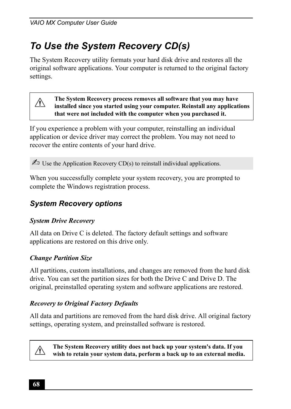 Sony PCV-MXS20 User Manual | Page 68 / 100